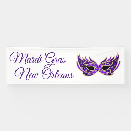 Mardi Gras New Orleans Mask Banner