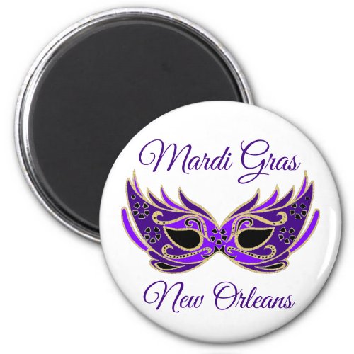 Mardi Gras New Orleans Mask Magnet