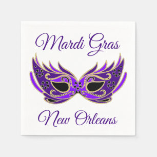 Mardi Gras New Orleans Mask Paper Napkins