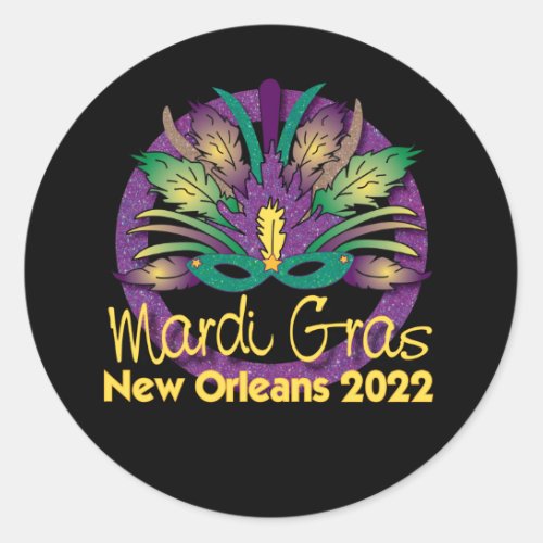 Mardi Gras New Orleans Mask Sticker _2022