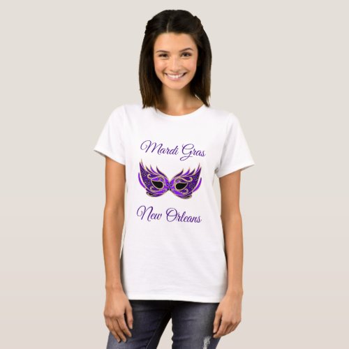 Mardi Gras New Orleans Mask T_Shirt