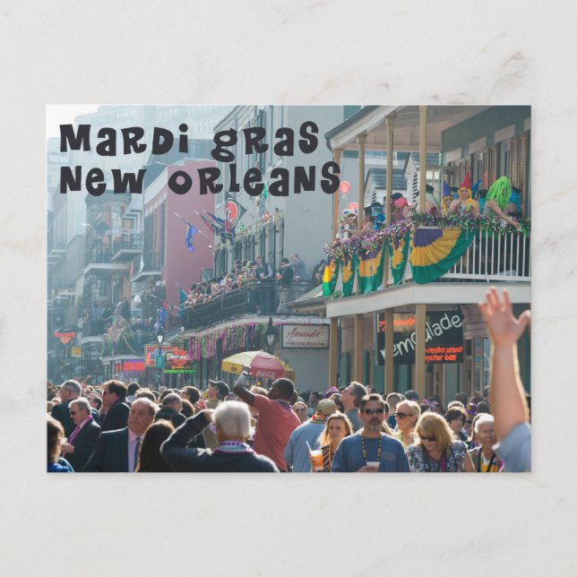 Mardi Gras New Orleans Postcard (Front)