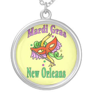 Mardi Gras New Orleans Silver Plated Necklace