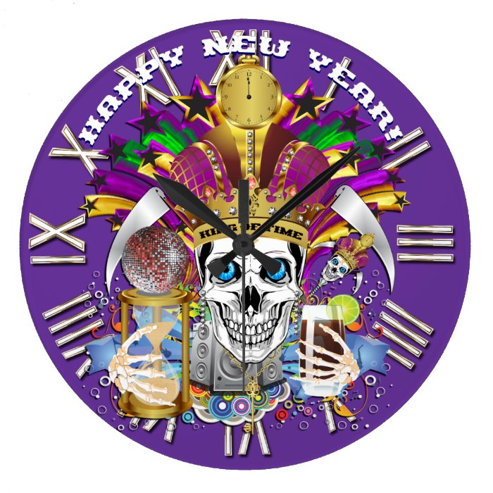 Mardi Gras New Year's Clock View Hints Please