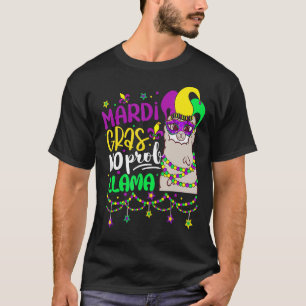 Mardi Gras No Prob Llama Alpaca Funny Carnival Cos T-Shirt