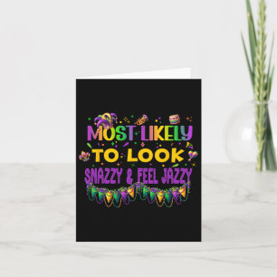 Mardi Gras Nola Carnival Most Likely Matching Grou Card