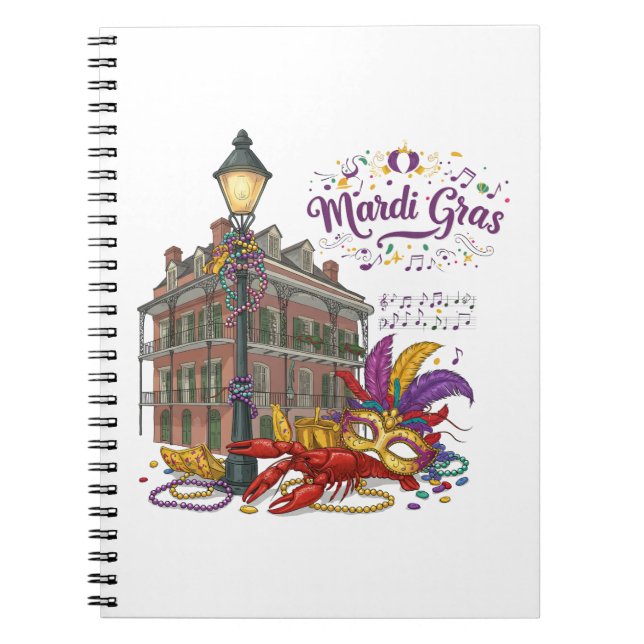 Mardi Gras Notebook (Front)