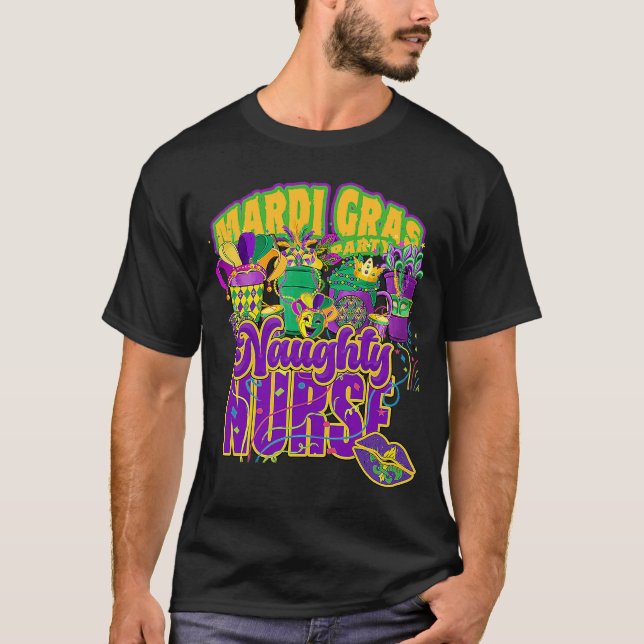 Mardi Gras Nurse customizes 2023 Jester Louisiana  T-Shirt (Front)