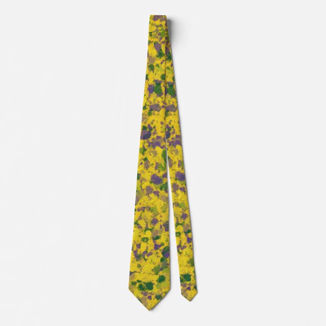 Mardi Gras Oil Abstract   Neck Tie (Front)