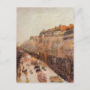 Mardi Gras on the Boulevards by Camille Pissarro Postcard