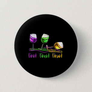 Mardi Gras Outfit For Women Men Wine Party Drink D Button