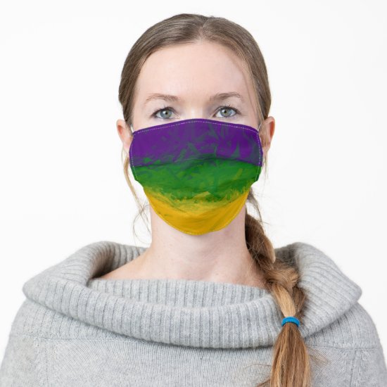 Mardi Gras Paint Adult Cloth Face Mask