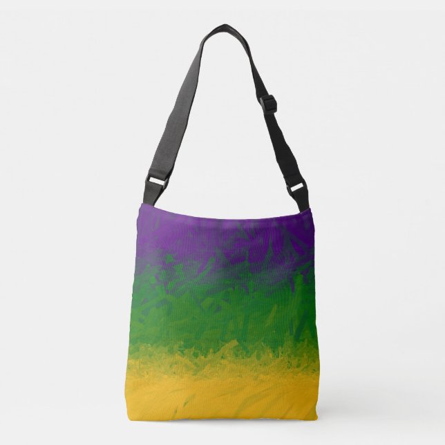 Mardi Gras Paint Crossbody Bag (Front)