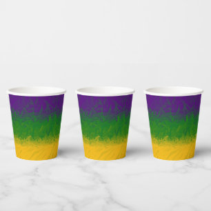 Mardi Gras Paint Paper Cups