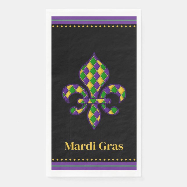 Mardi Gras  Paper Guest Towels (Front)