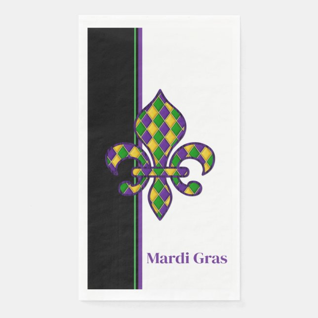 Mardi Gras  Paper Guest Towels (Front)