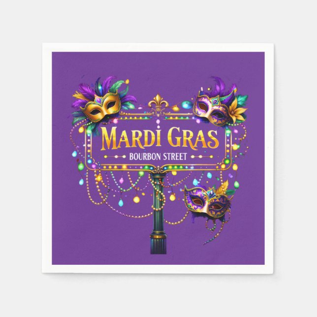 Mardi Gras Paper  Napkins (Front)