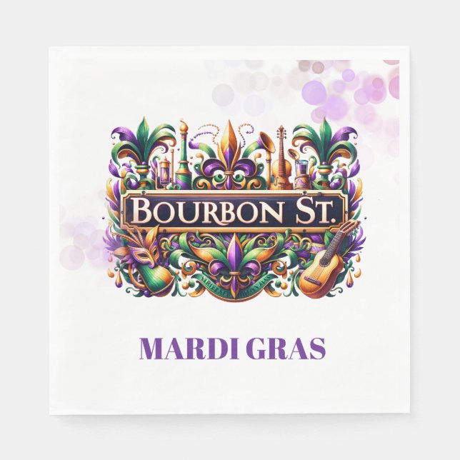 Mardi Gras Paper Napkins (Front)