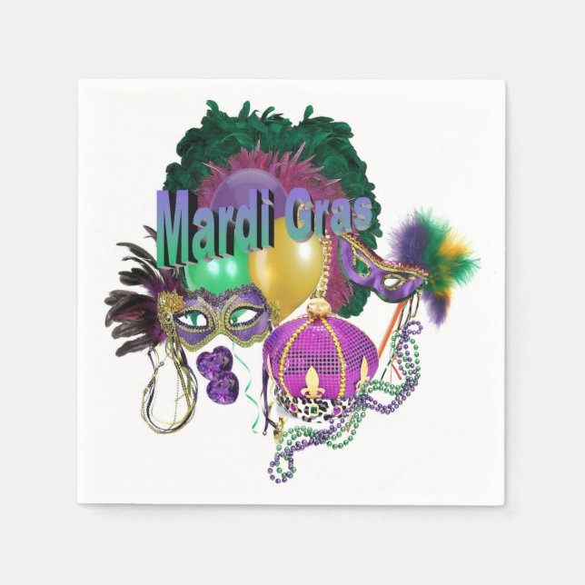 Mardi Gras Paper Napkins (Front)