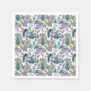 Mardi Gras Paper Napkins, Masquerade Party Napkins
