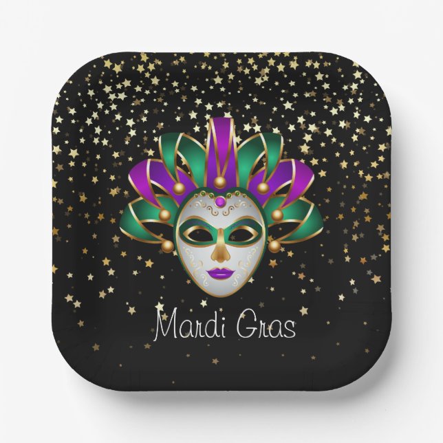 Mardi Gras  Paper Plates (Front)