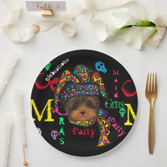 Mardi GRAS    Paper Plates (Wedding)