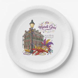 Mardi Gras Paper Plates