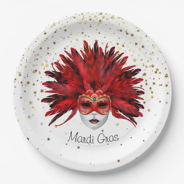 Mardi Gras  Paper Plates (Front)