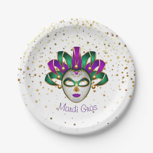 Mardi Gras  Paper Plates (Front)