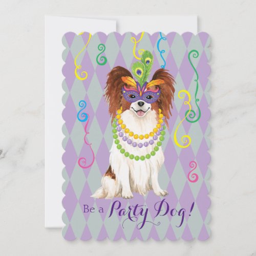 Mardi Gras Papillon Invitation