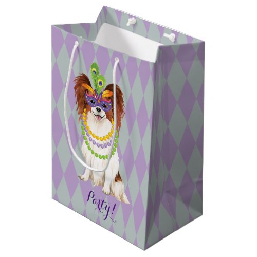 Mardi Gras Papillon Medium Gift Bag