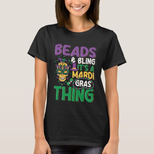 Mardi Gras Parade Beadery Design for a Jewelry Mak T_Shirt