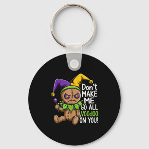 Mardi Gras Parade Stitch Voodoo Doll Jester Spooky Keychain