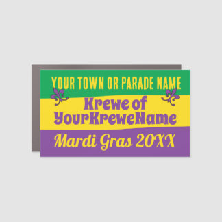 Mardi Gras Parade with any text Car Magnet