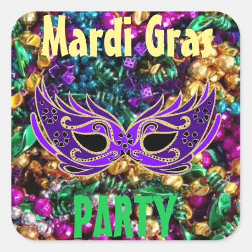Mardi Gras Party 20 set Label Sticker Mardigras