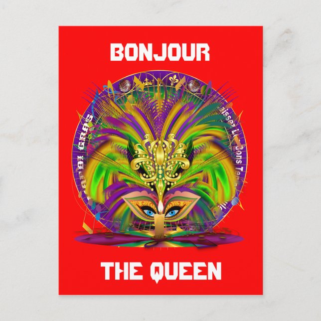 Mardi Gras Party Combo Pack Pick from 3 designs Invitation Postcard (Front)