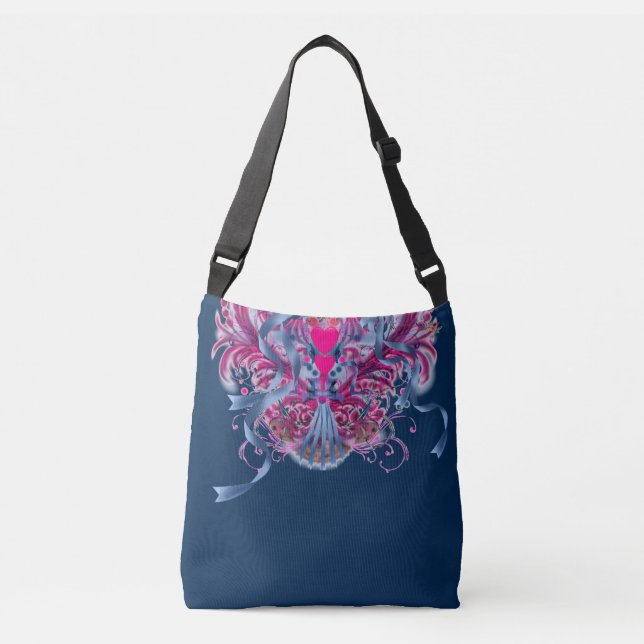 Mardi Gras Party Crossbody Tote (Medium) (Front)