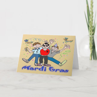 Mardi Gras Party Guys Card