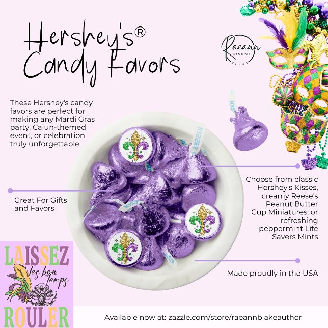 Mardi Gras Party Hershey's® Candy Favors (Creator Uploaded)