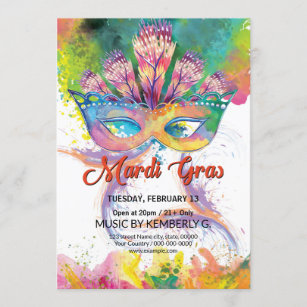 Mardi Gras Party Invitation