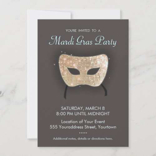 Mardi Gras Party Invitation