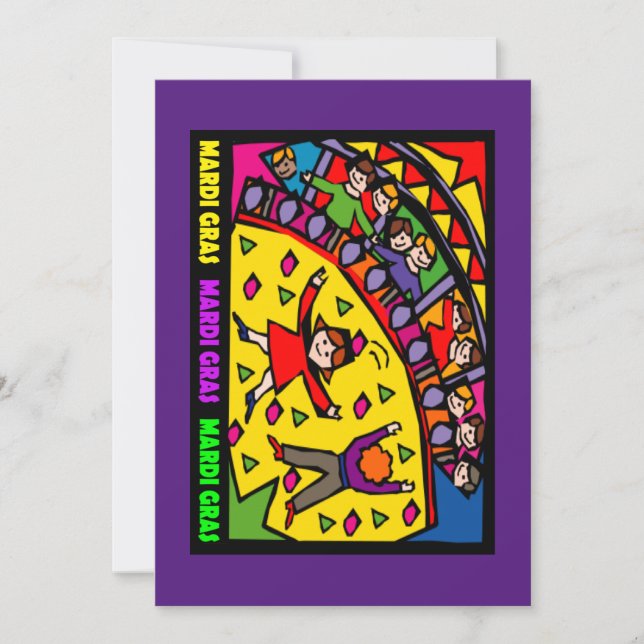 Mardi Gras Party Invitation (Front)