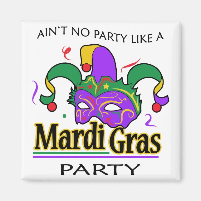 Mardi Gras Party Magnet (Front)
