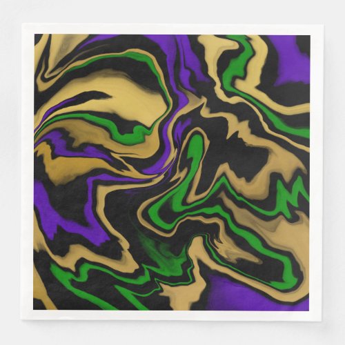 mardi gras party marble paper dinner napkins