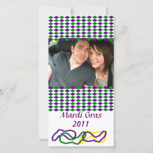 Mardi Gras Party Photo Card