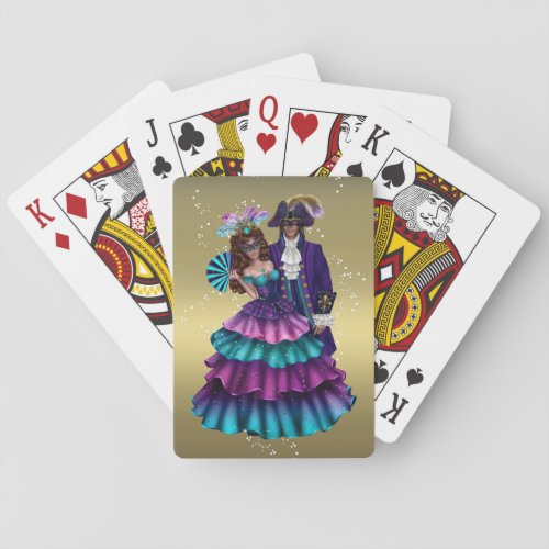 Mardi Gras Party Playing Cards Masquerade Couple
