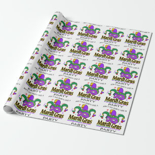 Mardi Gras Party Wrapping Paper