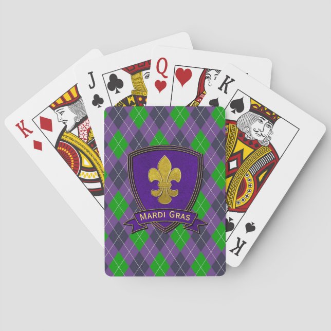 Mardi Gras Pattern mardi-gras Poker Cards (Back)