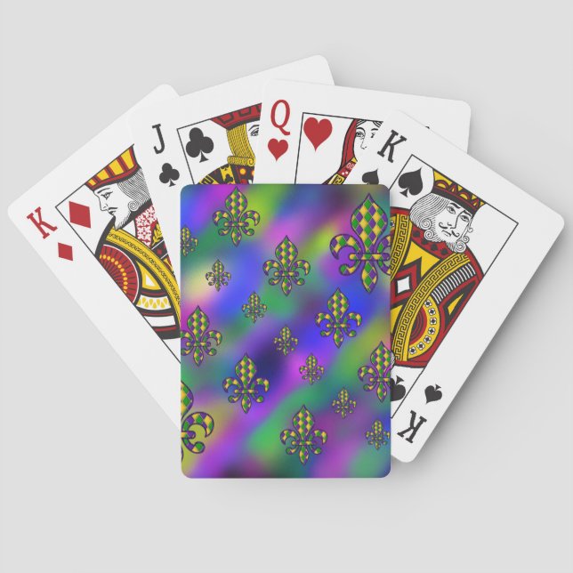 Mardi Gras Pattern Poker Cards (Back)