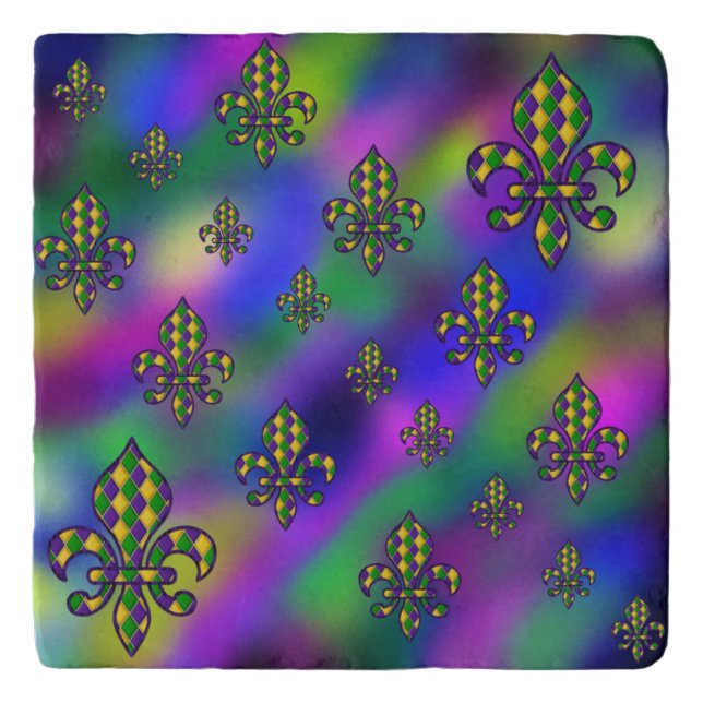 Mardi Gras Pattern Trivet (Front)